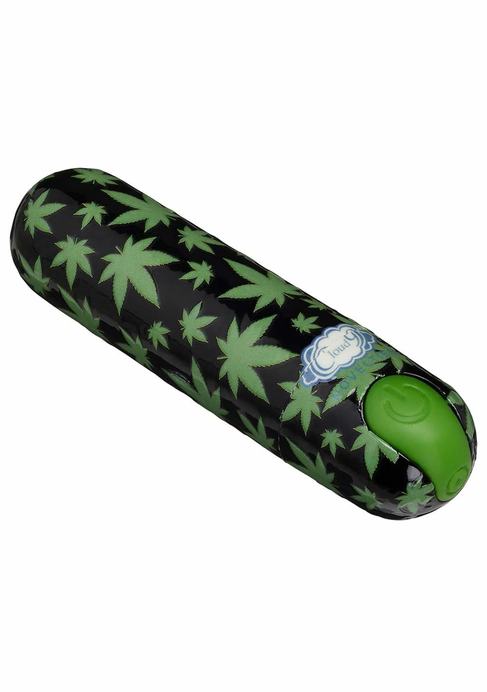 420 Stubby Vibe Cannabis Leaf Slimline Vibrators Purple