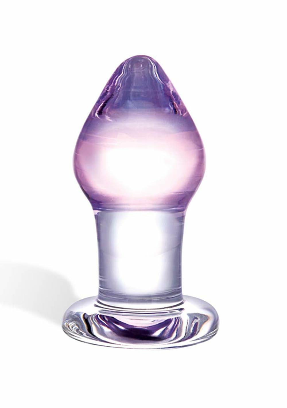 Amethyst Rain Glass Buttplug Anal