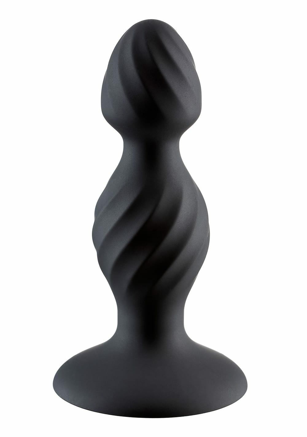 Anal Play Silicone Swirl Anal Black