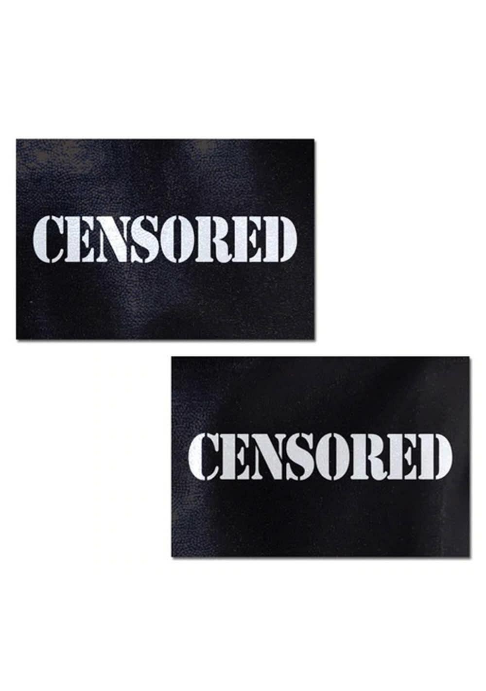 Black Censor Bar Nipple Pasties Body Adornment