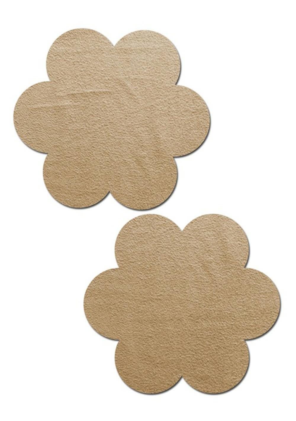 Camel Suede Flower Nipple Pasties Body Adornment