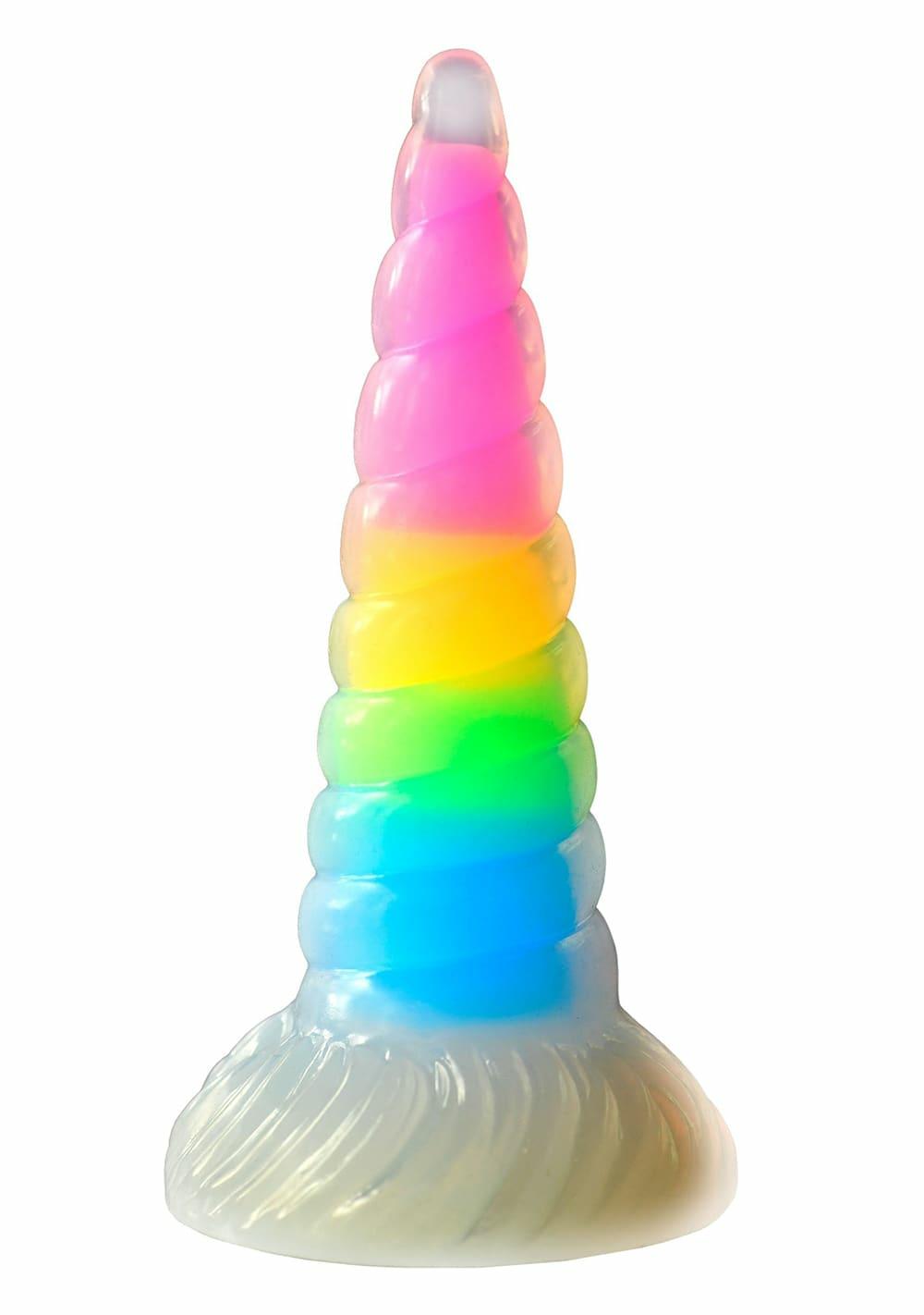 Creature Cocks – Uni-Glow Glow-In-The-Dark Rainbow Silicone Dildo Dildos