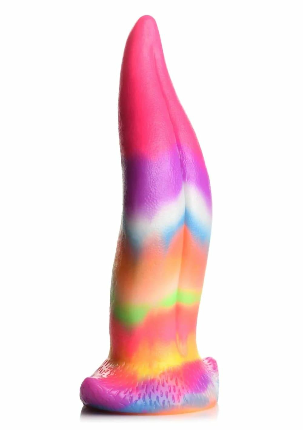 Creature Cocks – Unicorn Tongue – Glow-In-The-Dark Silicone Dildo Dildos Vanilla