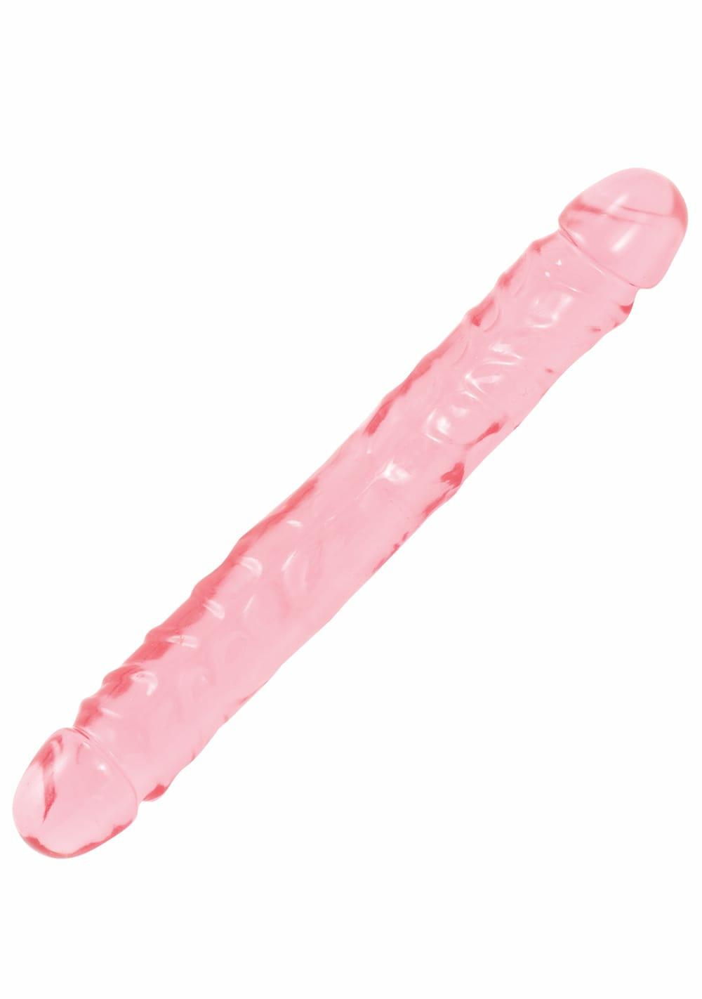 Crystal Jellies® 12″ Jr. Double Dong Dildos Clear