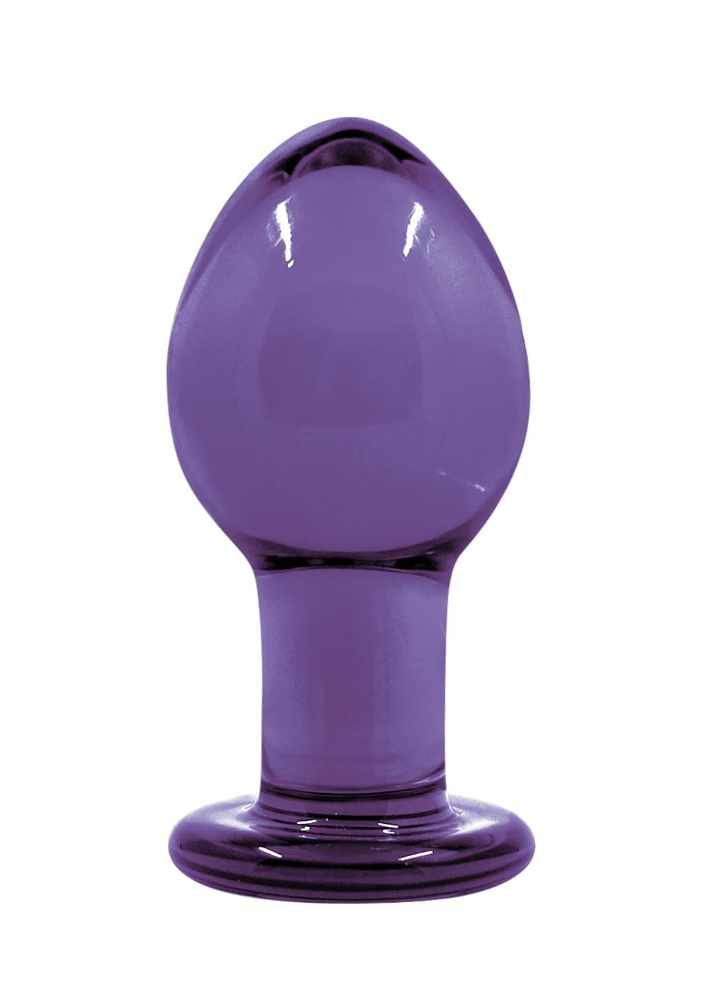 Crystal Premium Glass Plug – Medium Anal Purple