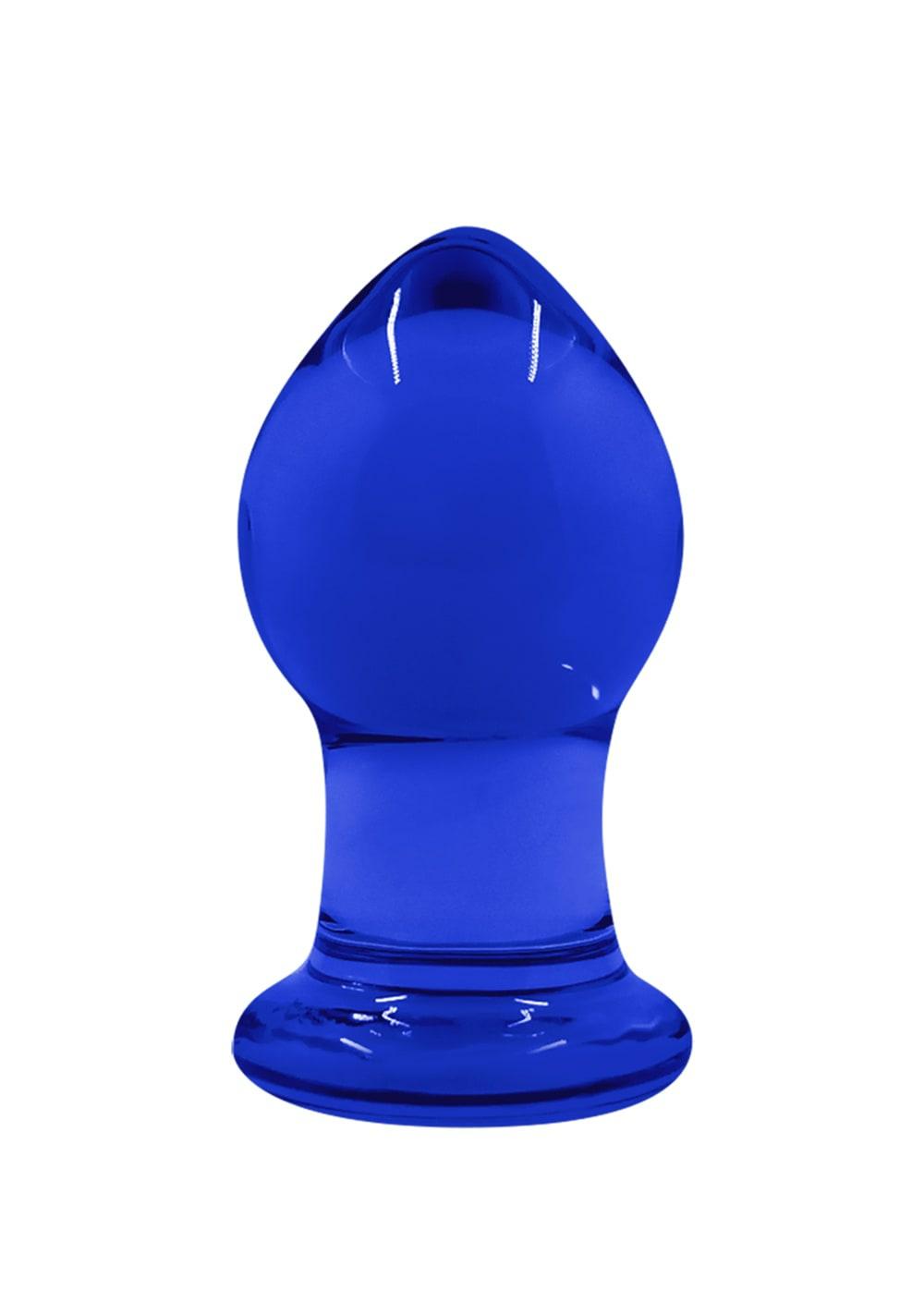 Crystal Premium Glass Plug – Small Anal Blue