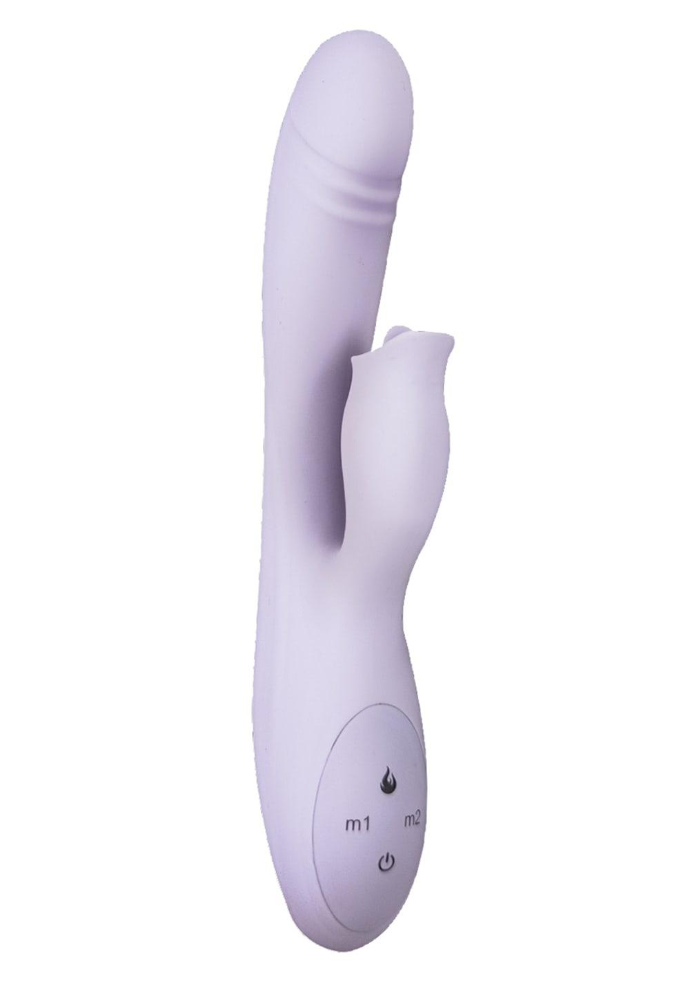 Devine Vibes Heat Up Clit Licker Rabbit Vibrators Lavender