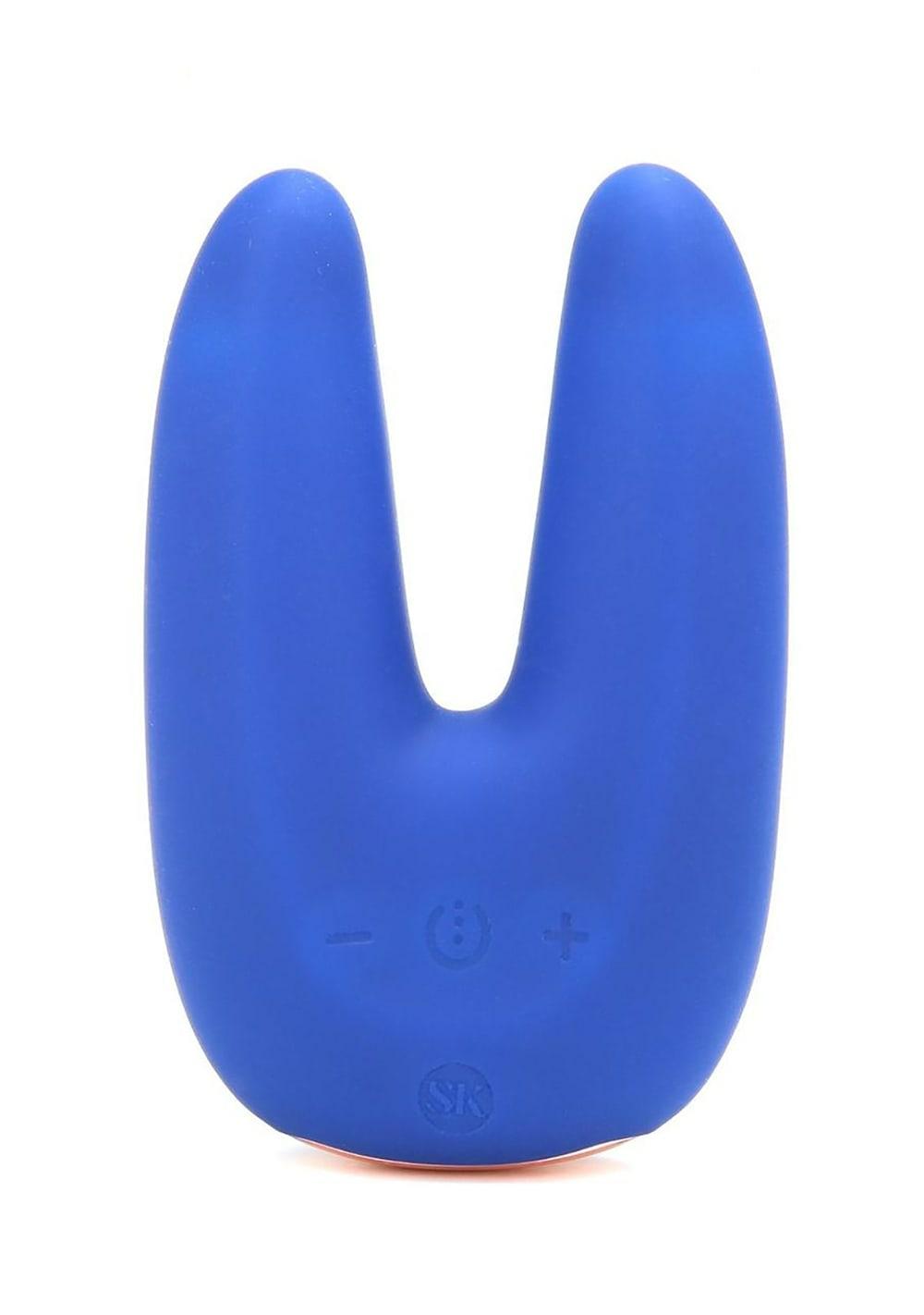 Dual Motor Clitoral Vibe Silicone Vibrators Blue