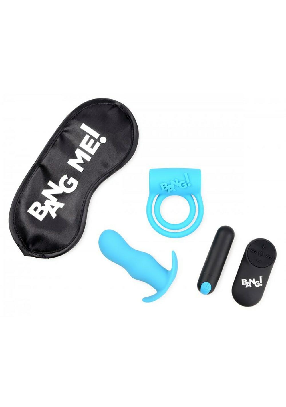 Duo Blast Remote Control Cock Ring And Butt Plug Vibe Kit Remote Control Vibrators