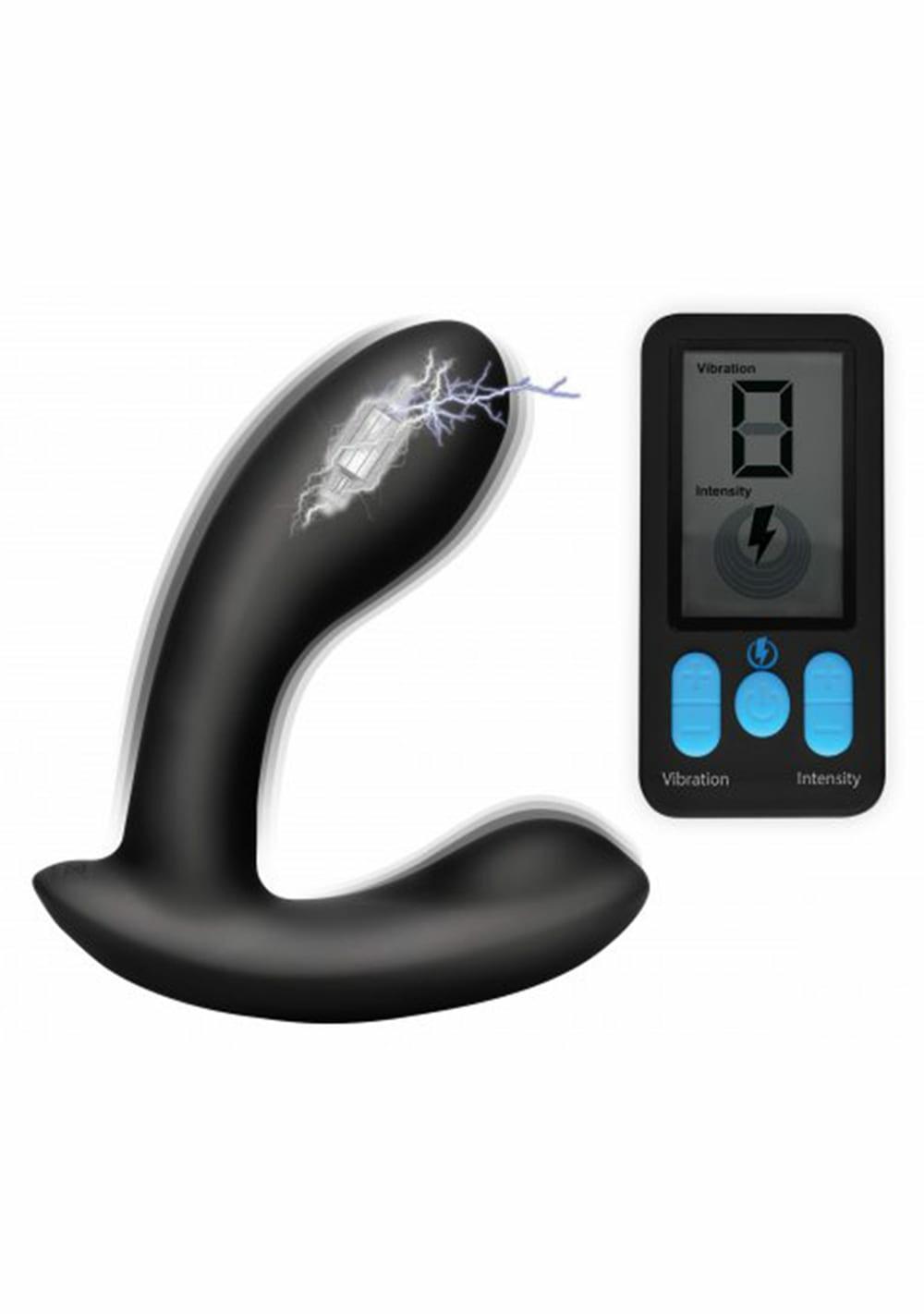 E-Stim Pro Silicone Prostate Vibe With Remote Anal