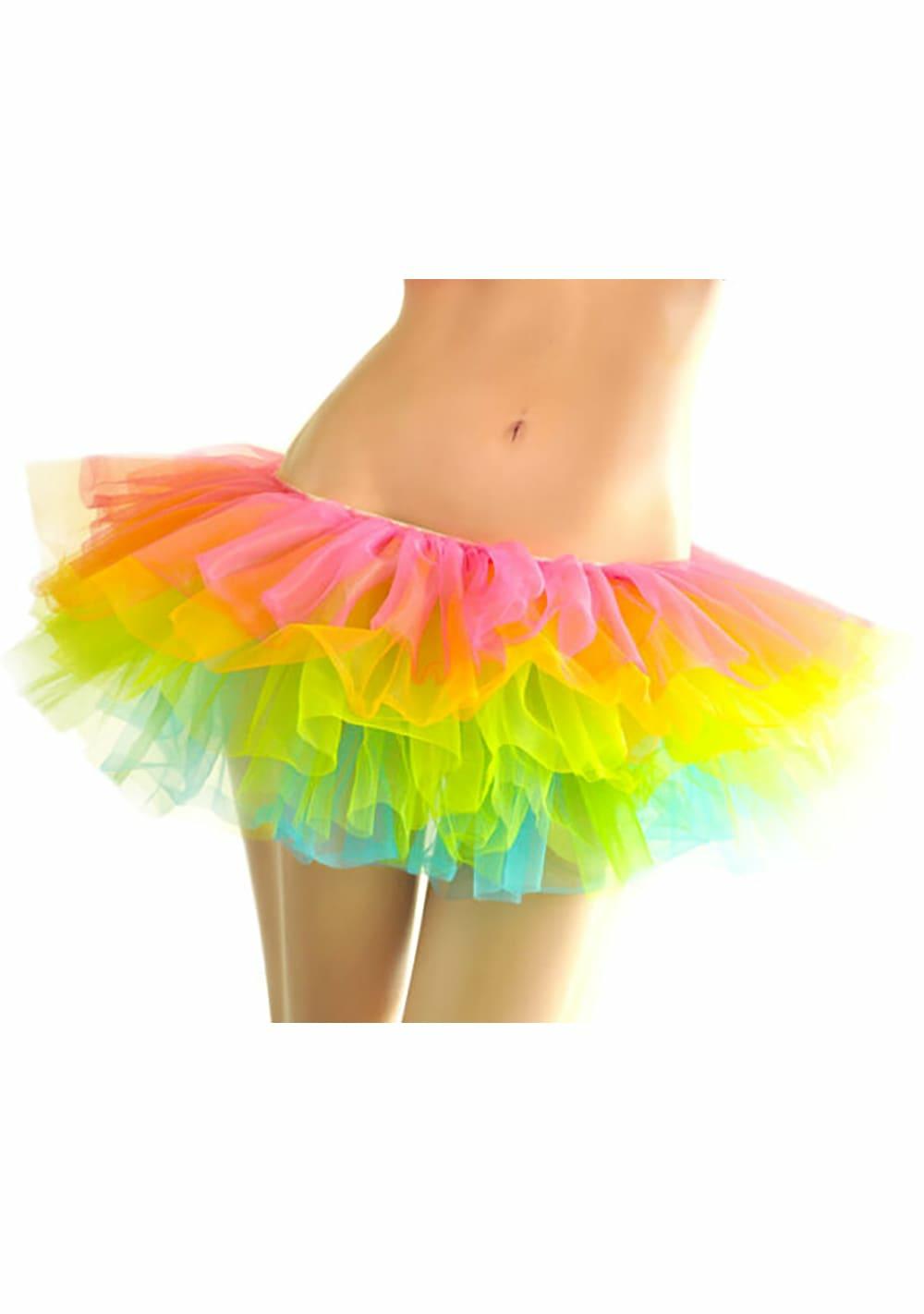 Florescent Rainbow Tutu Dresses