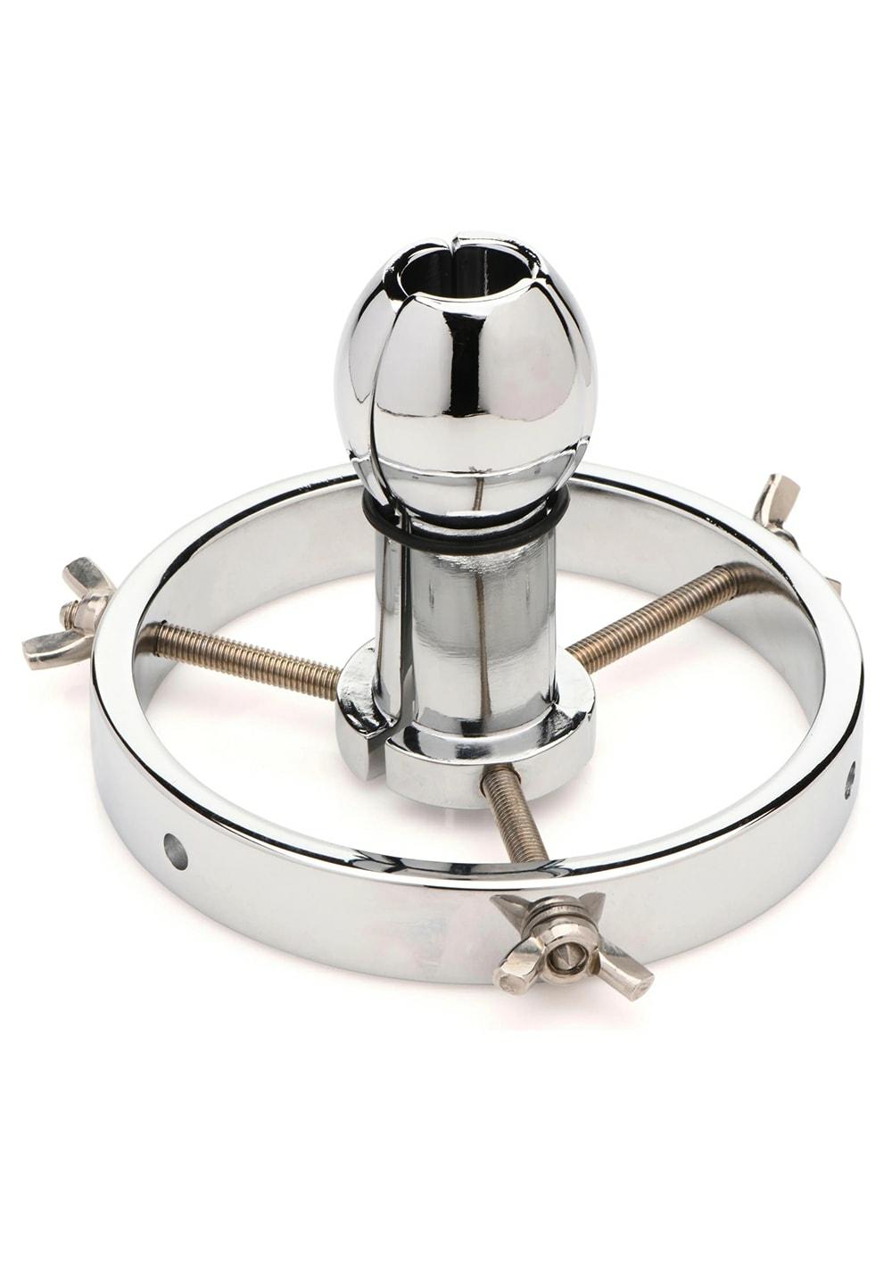 Forced Spread Stainless Steel Anal Explorer Anal Black