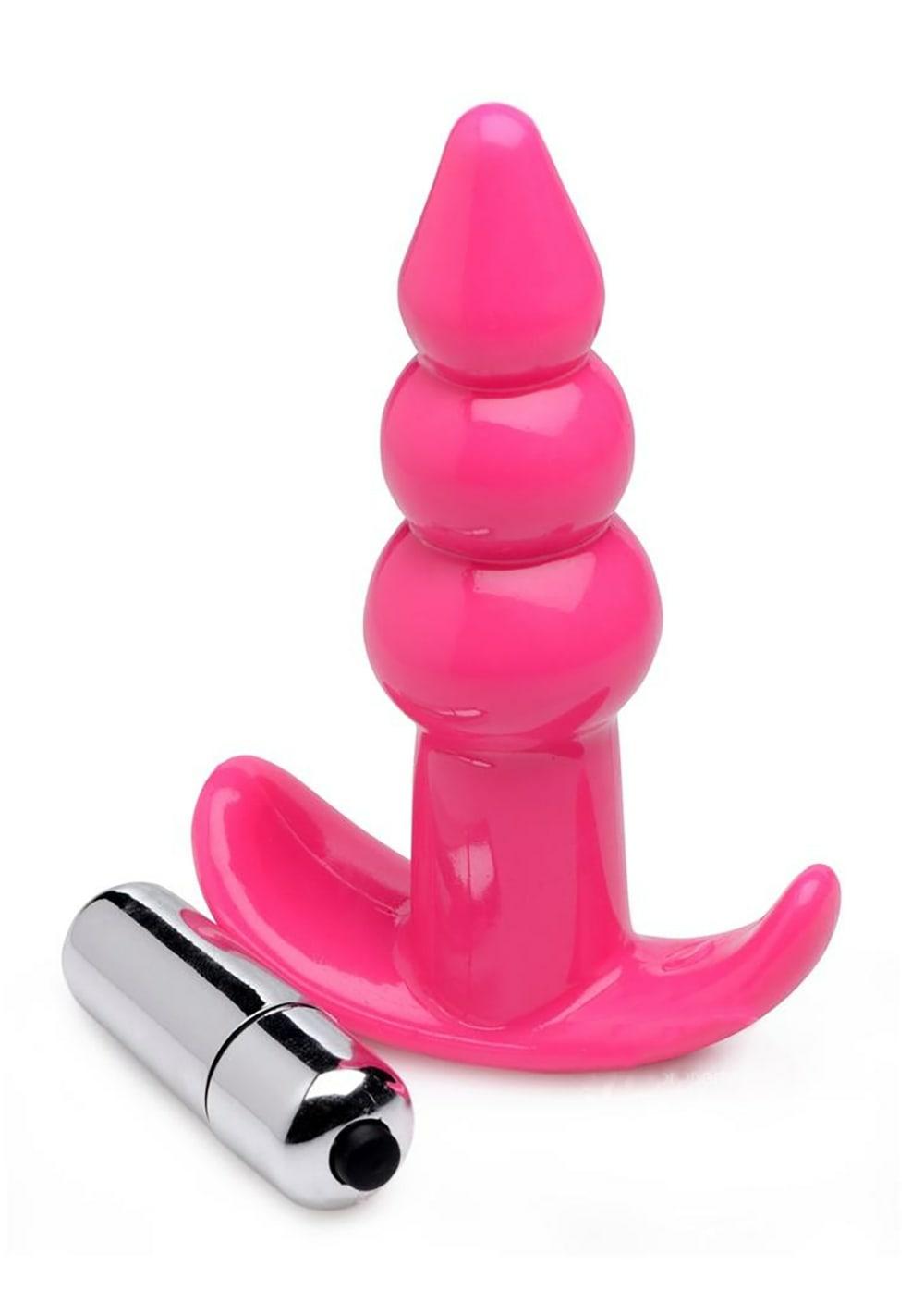 Frisky Bubbling Pink Ribbed Anal Plug Anal