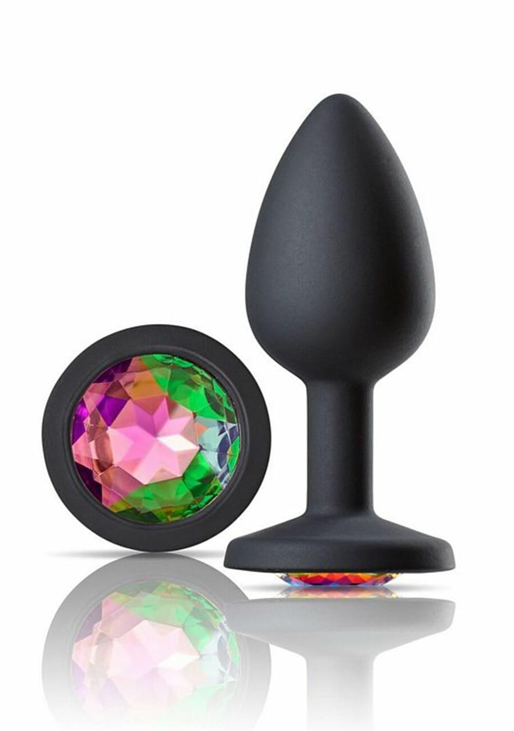 Gems Black Silicone Anal Plug Anal