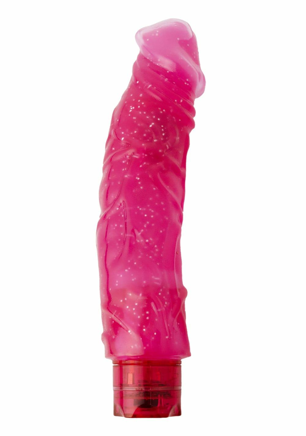 Glitter Gelle 10-Function Hunk Penis Shaped Vibrators Purple