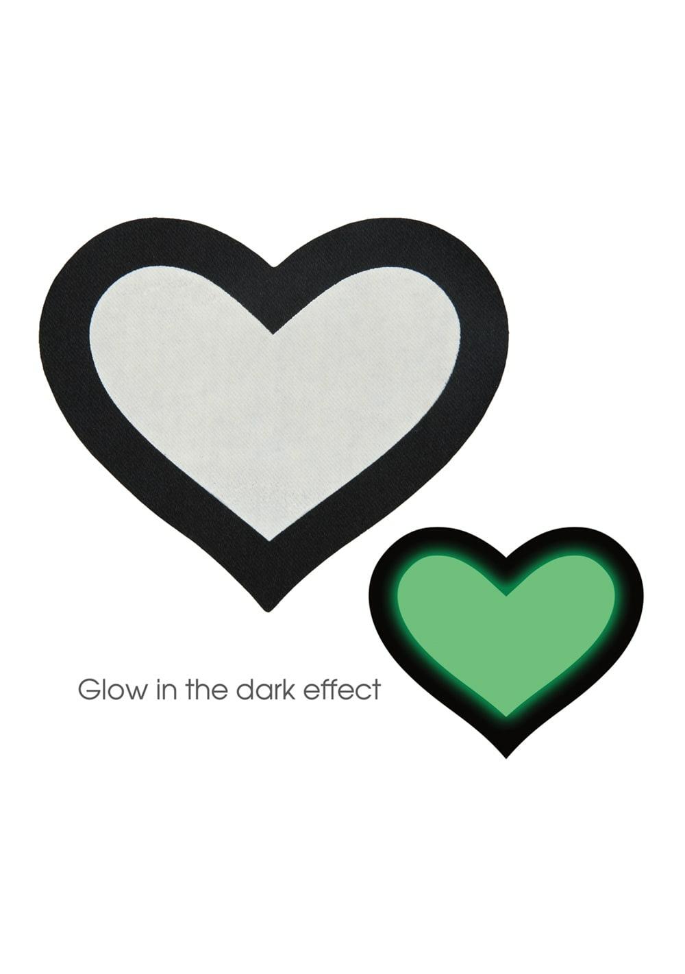 Glow In The Dark Heart Pasties Body Adornment