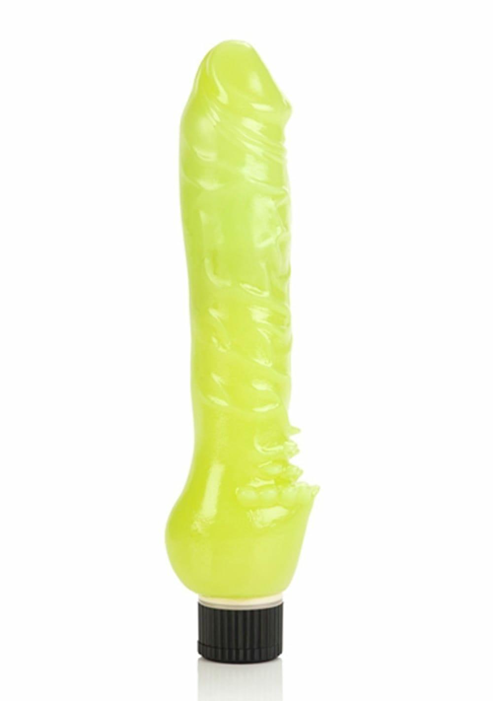 Glow In The Dark Jelly Penis Vibe – Green Vibrators Purple