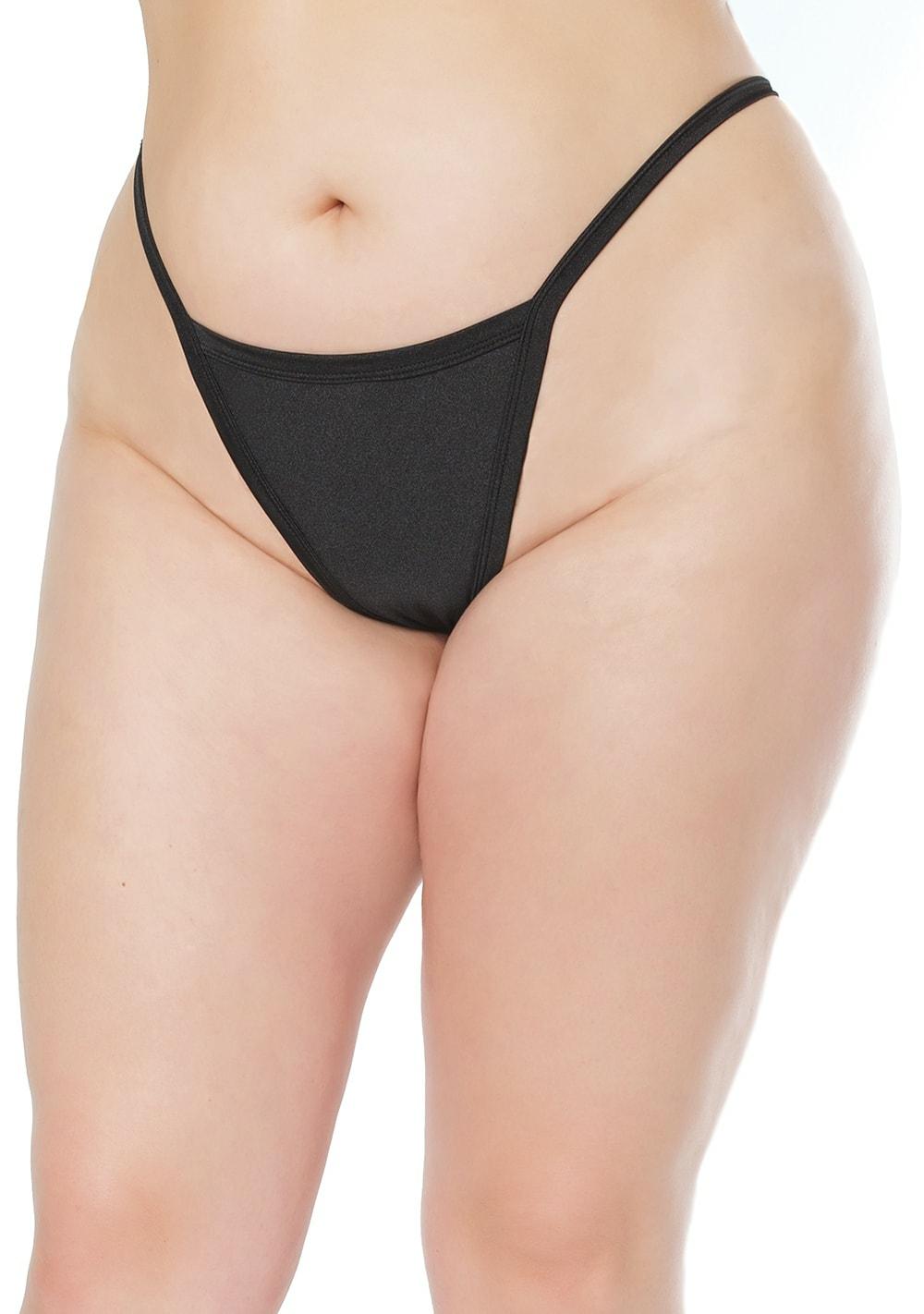 High Cut G-String – Queen Size Lingerie Black