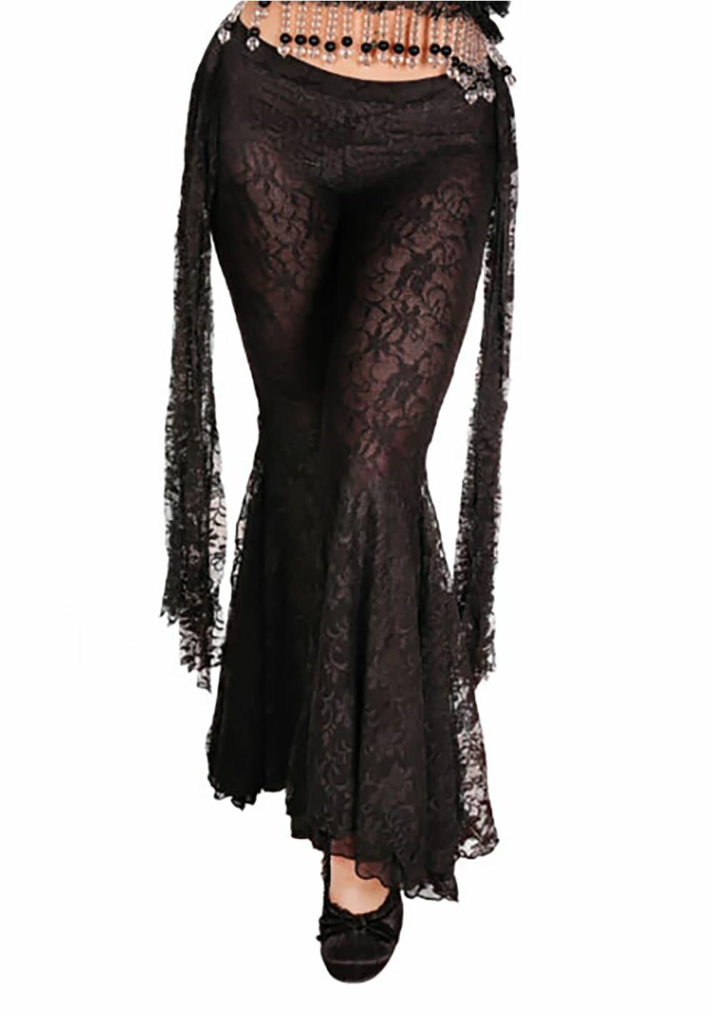 Lace Pants With Lining Hosiery Black