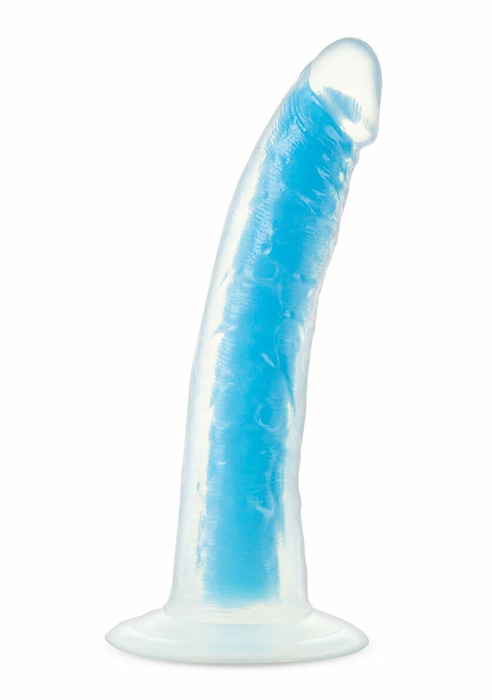 Neo Elite – Glow In The Dark – 7.5 Inch Silicone Dual Density Cock Dildos Neon Blue