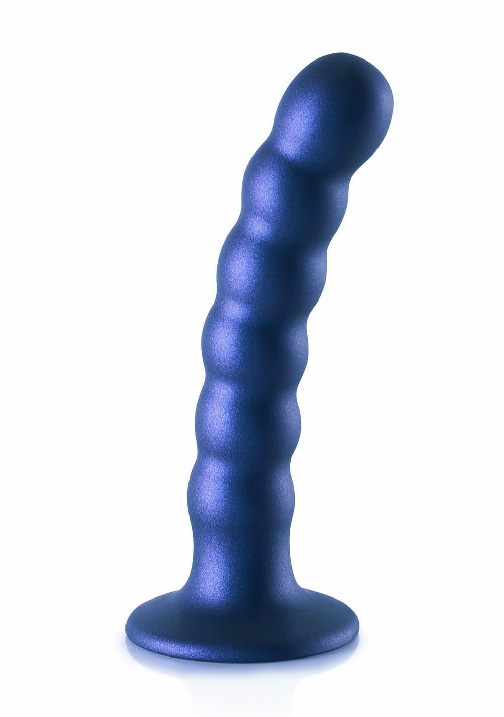 Ouch! Beaded G-Spot Dildo – 5″ Dildos Metallic Blue