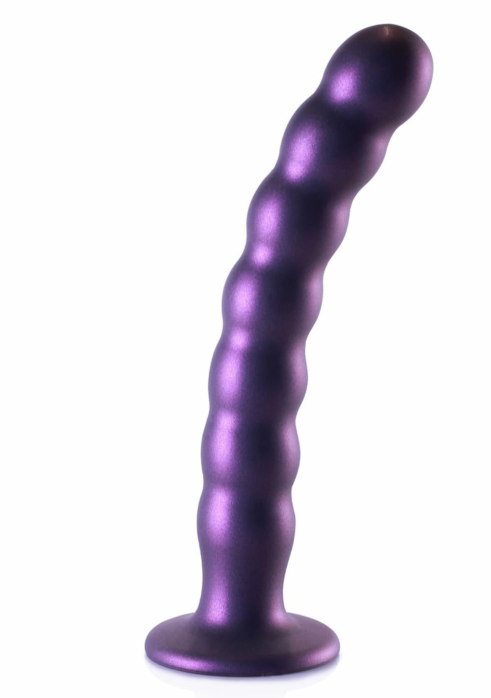 Ouch! Beaded G-Spot Dildo – 8″ Dildos Metallic Blue