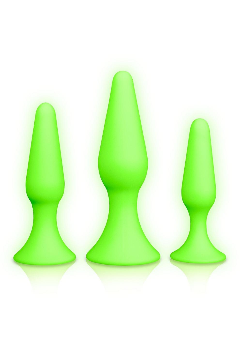 Ouch! Glow In The Dark Butt Plug Set Anal