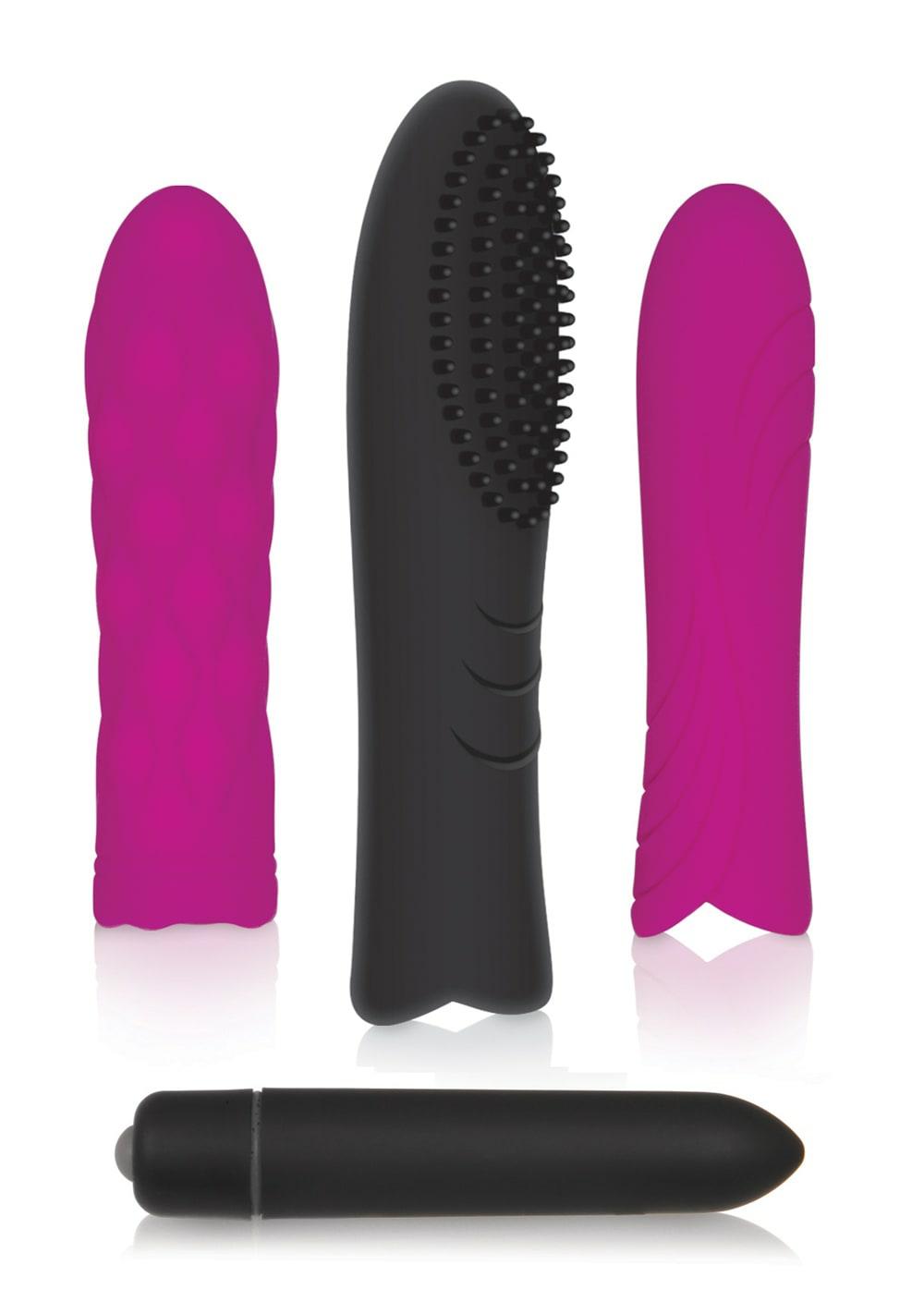 Pleasure Sleeve Trio With Power Bullet Vibrator Accessories