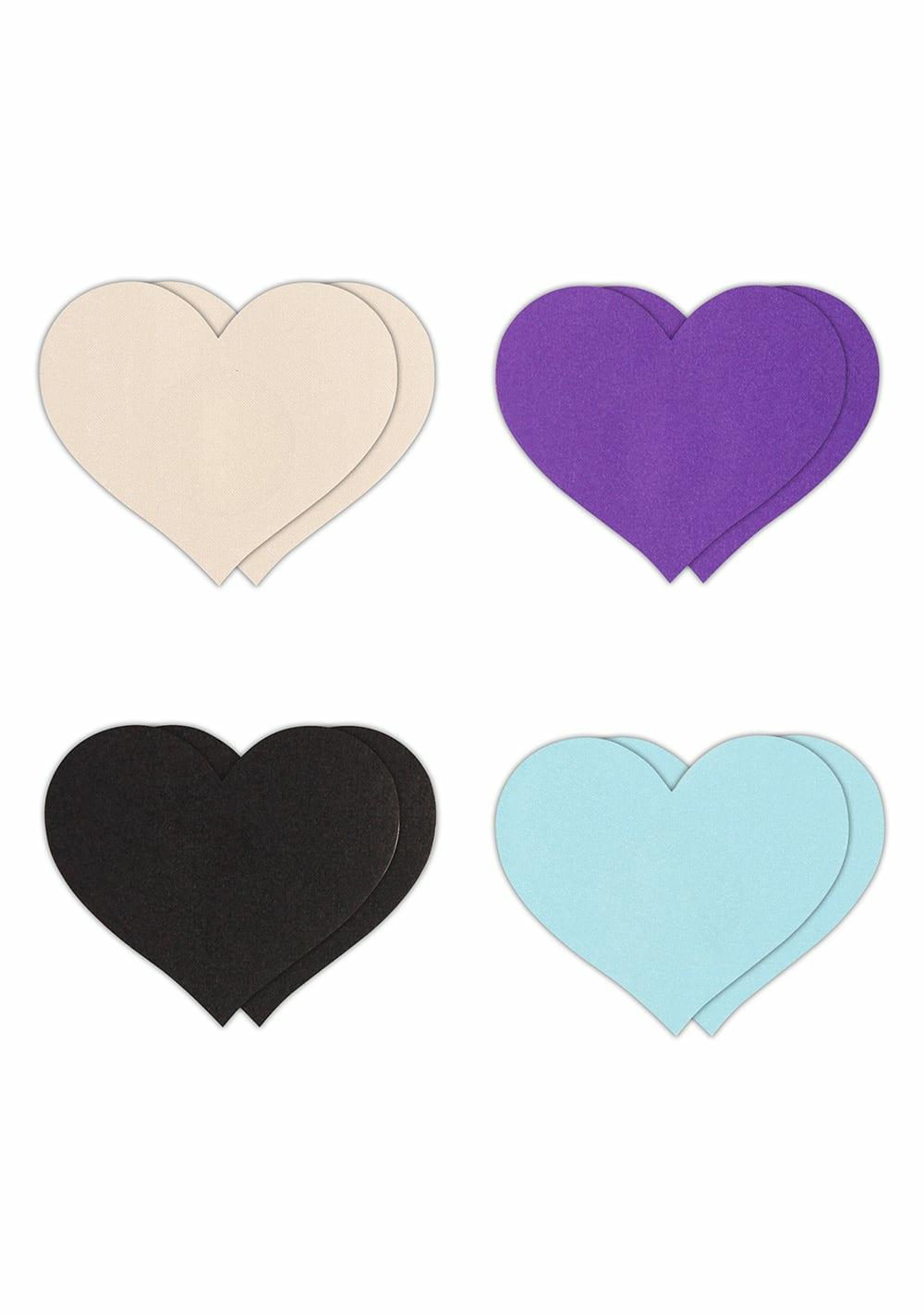 Pretty Pasties – Heart I – Assorted – 4 Pair Set Body Adornment