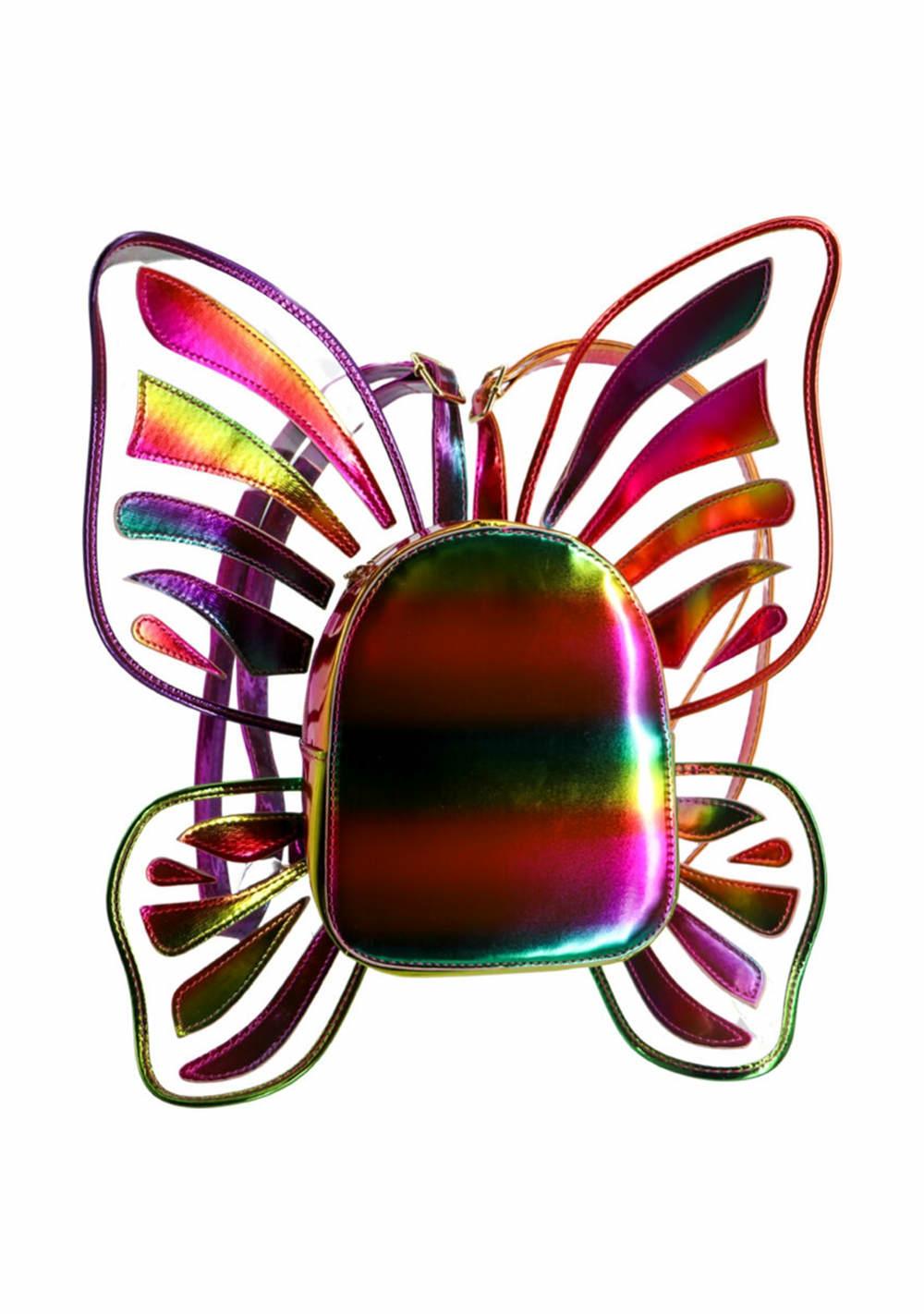 Rainbow Butterfly Backpack Body Adornment