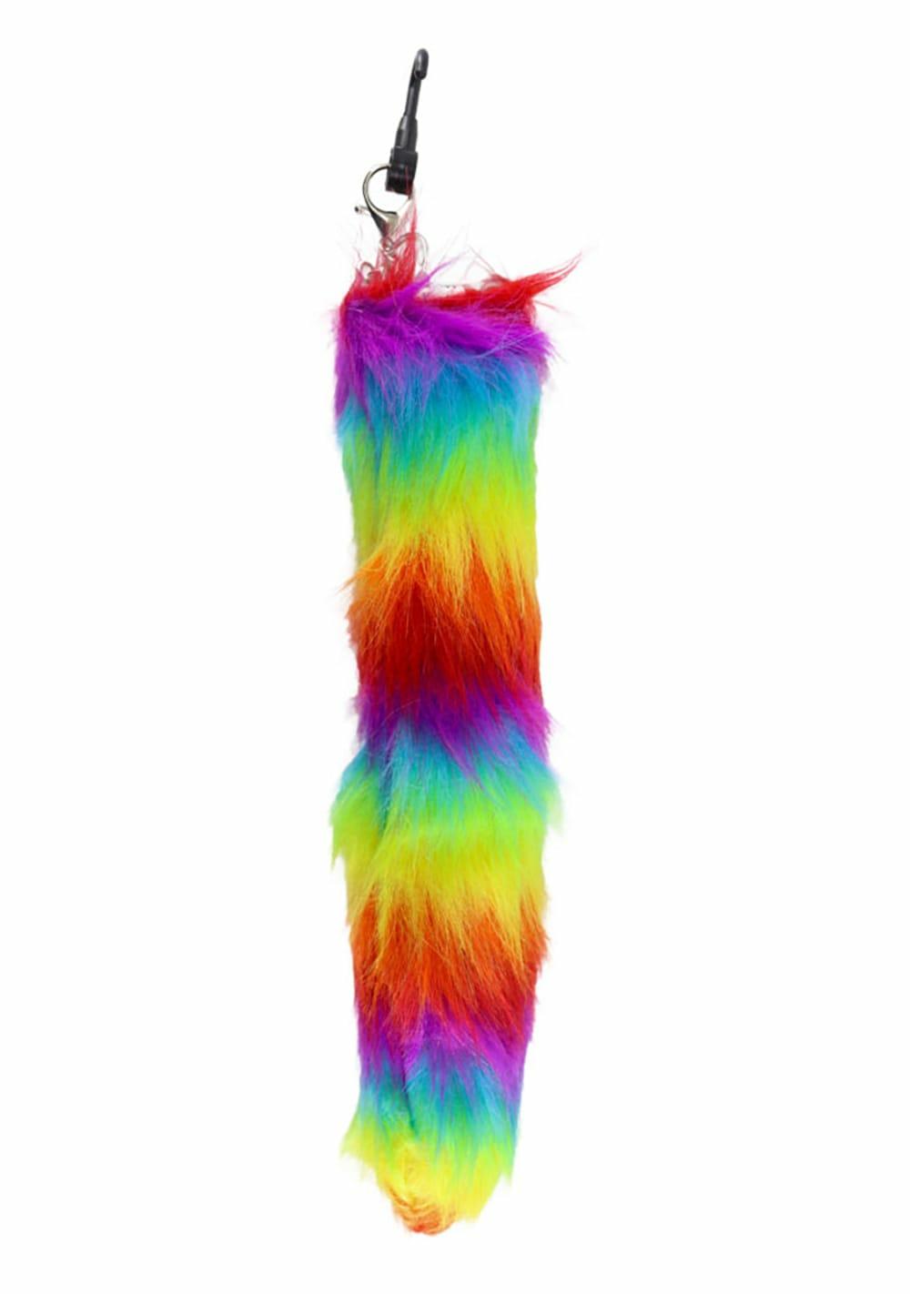 Rainbow Fur Tail Body Adornment