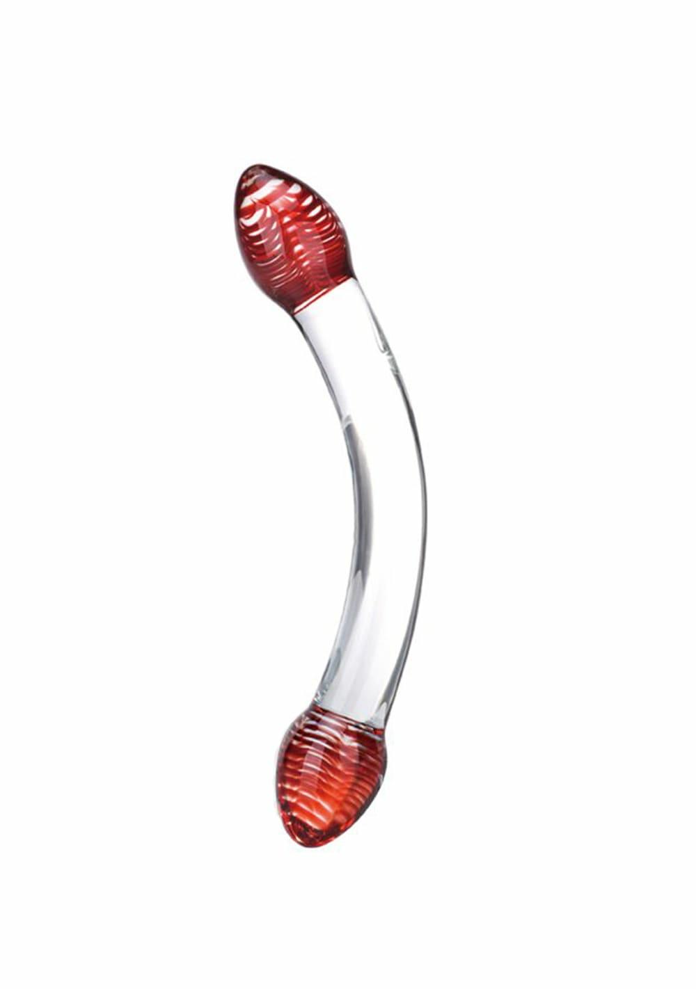 Red Head Glass Double Dildo Dildos