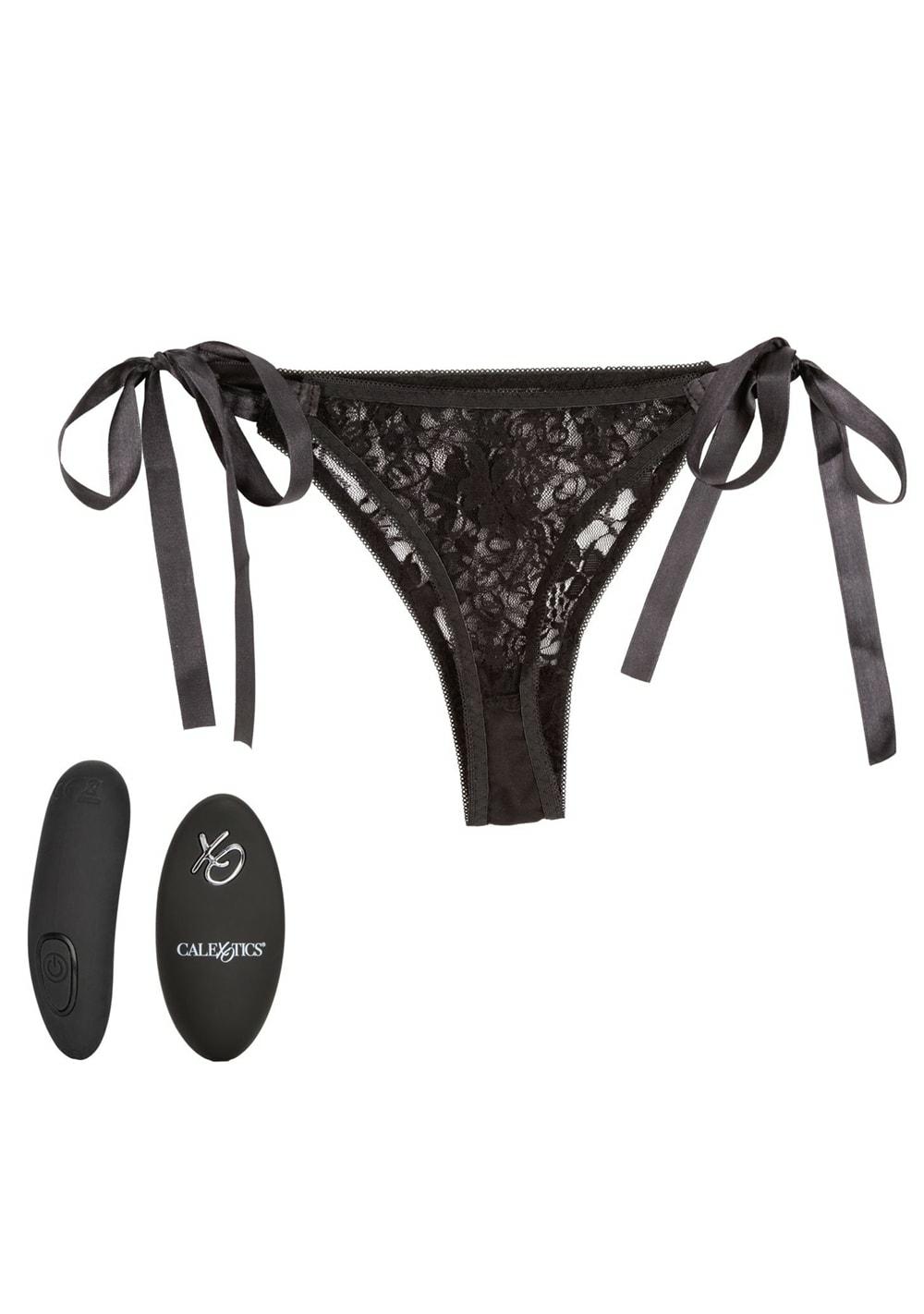 Remote Control Lace Thong Set Remote Control Vibrators Black