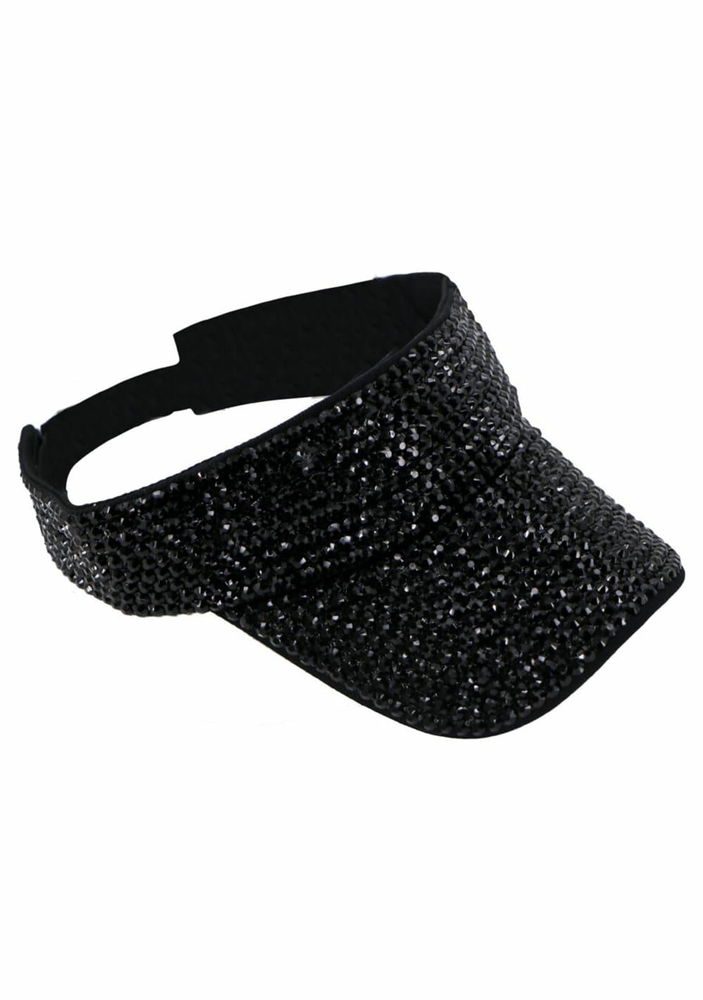 Rhinestone Visor Body Adornment Black