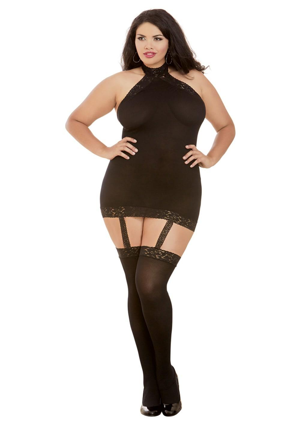 Sheer Garter Dress – Queen Size Dresses