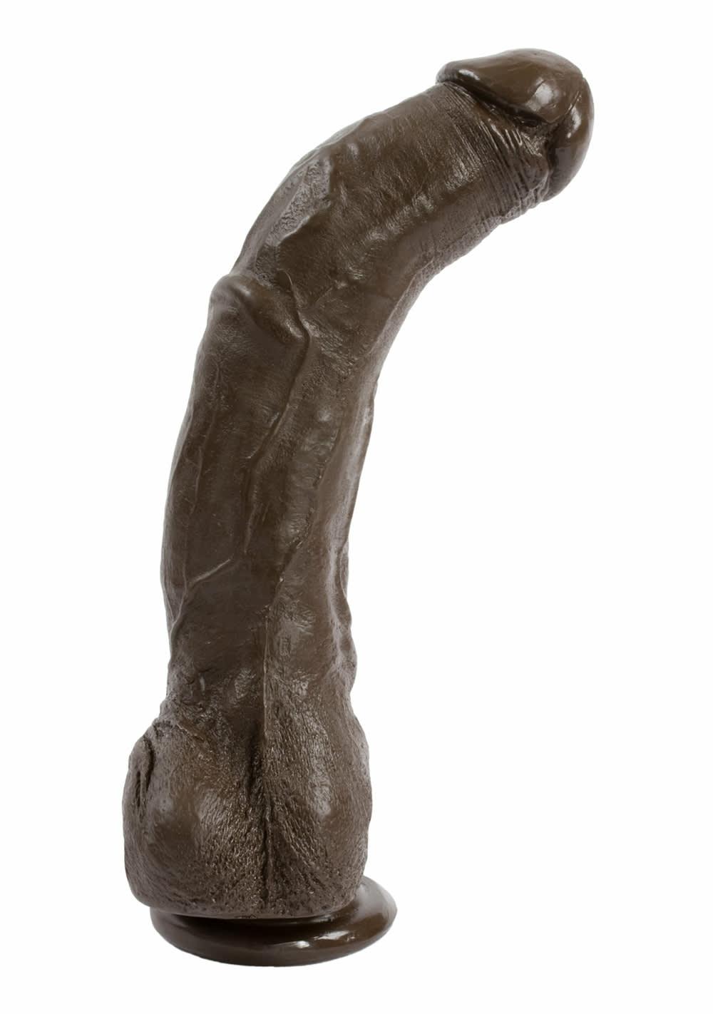 Signature Cocks – Black Thunder 12″ Realistic Cock With Removable Vac-U-Lock™ Suction Cup Dildos