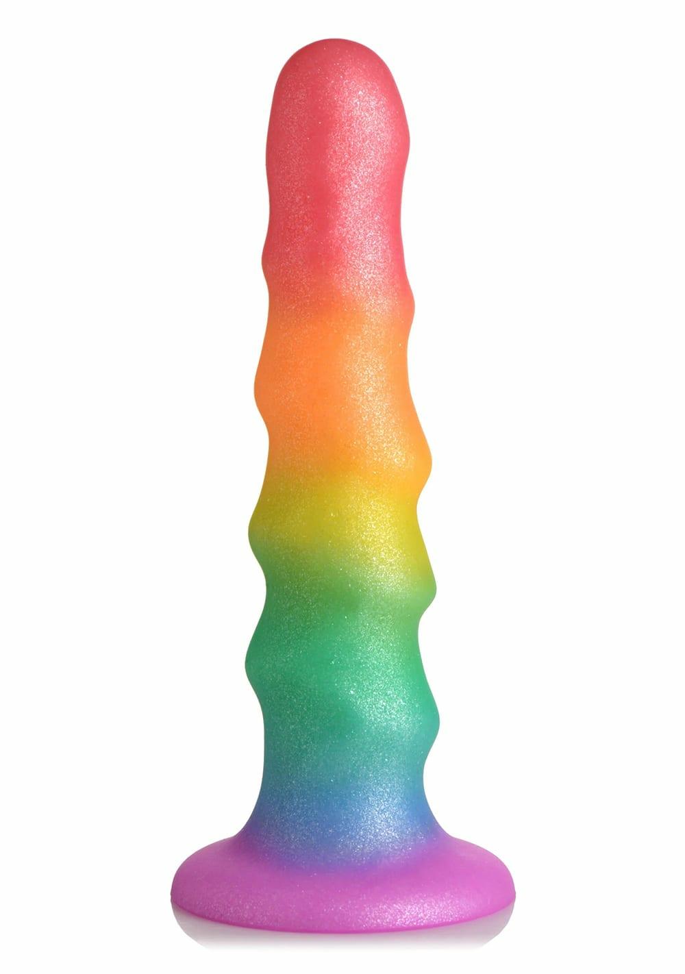 Simply Sweet Zigzag Rainbow Dildo Dildos Vanilla