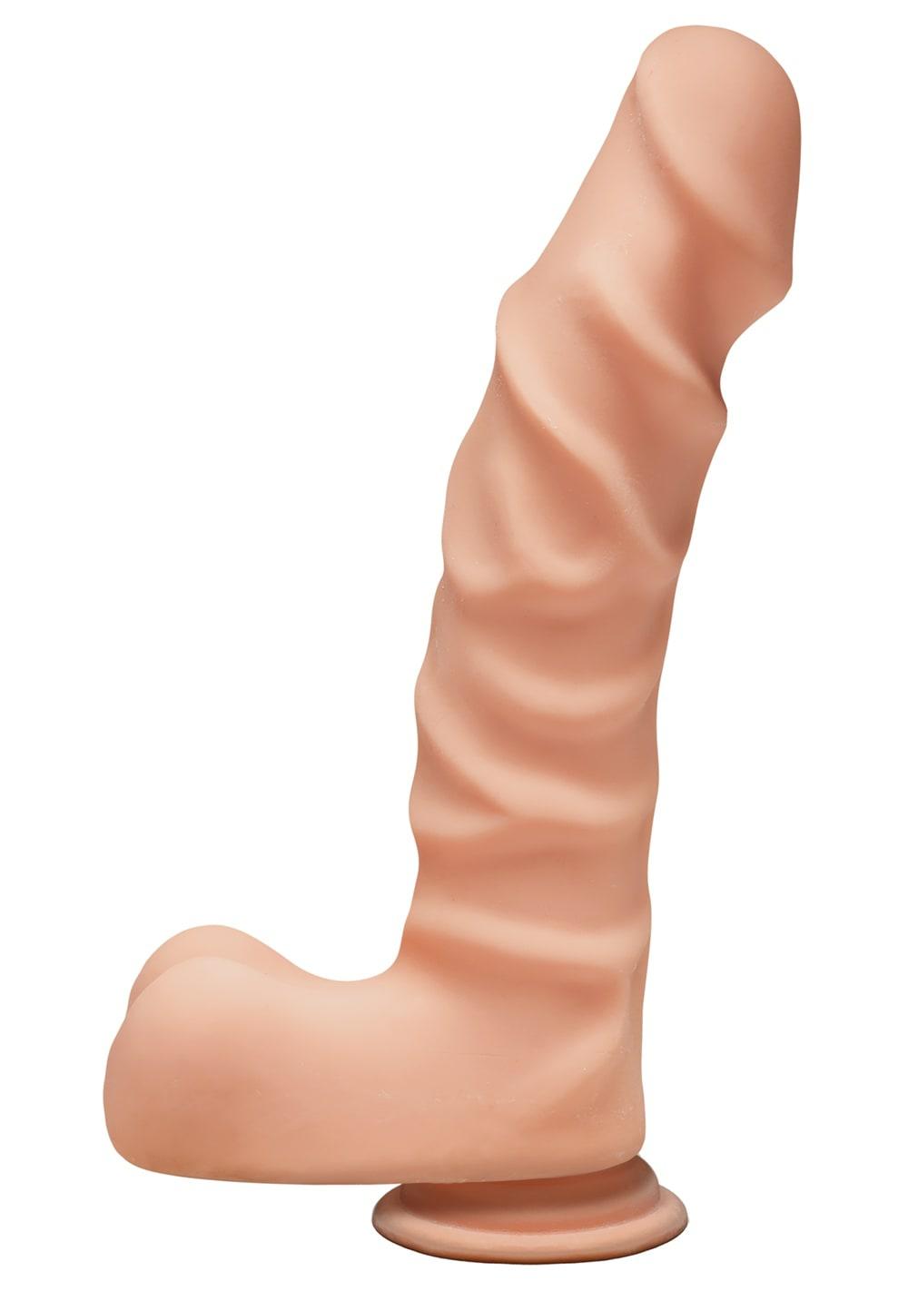 The D™ – Ragin’ D – 9 Inch With Balls – Ultraskyn™ Dildos Caramel