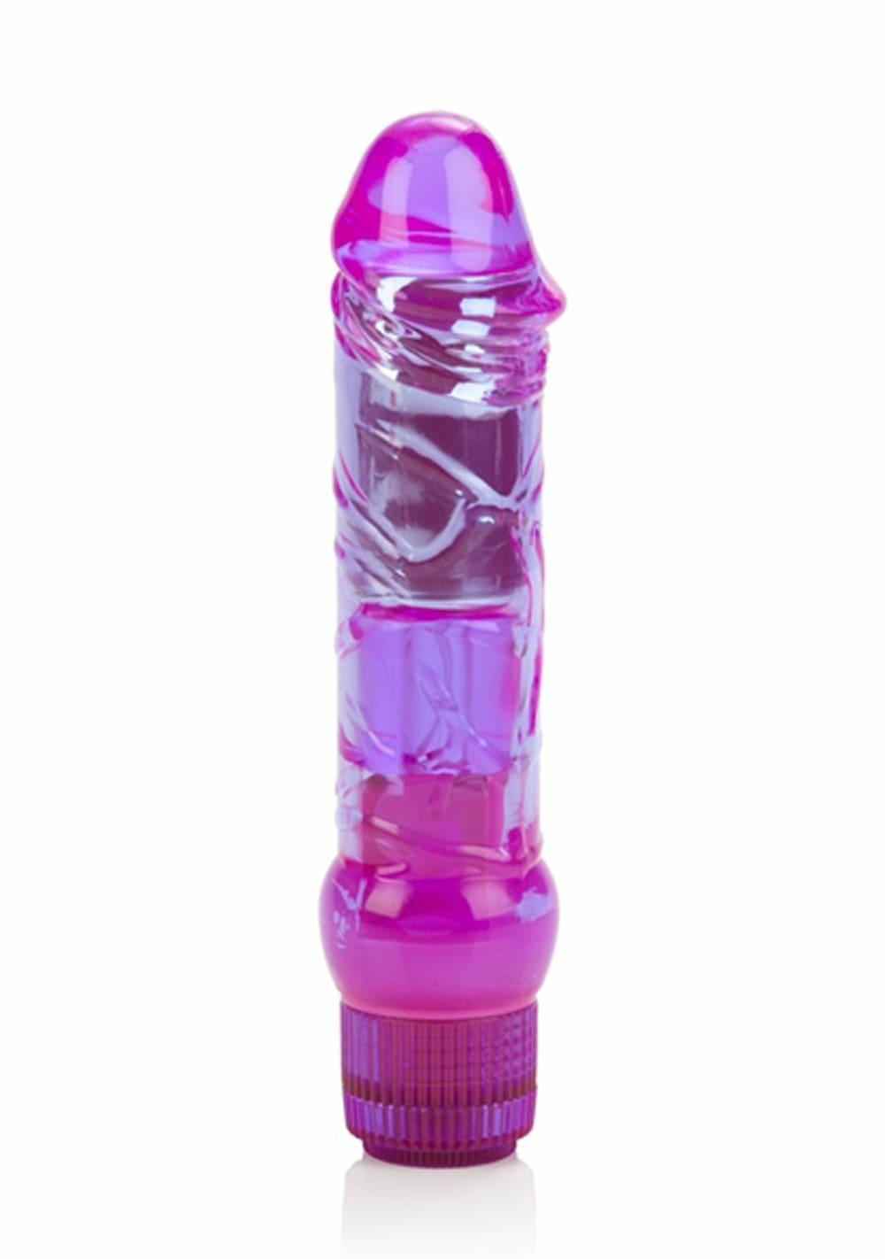 Waterproof Crystalessence Gyrating Penis Penis Shaped Vibrators Purple