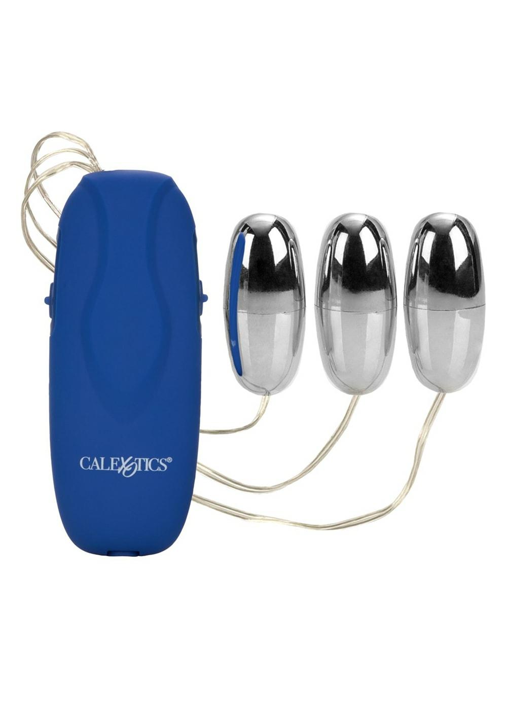 Interactive Trio Egg & Bullet Vibrators Blue